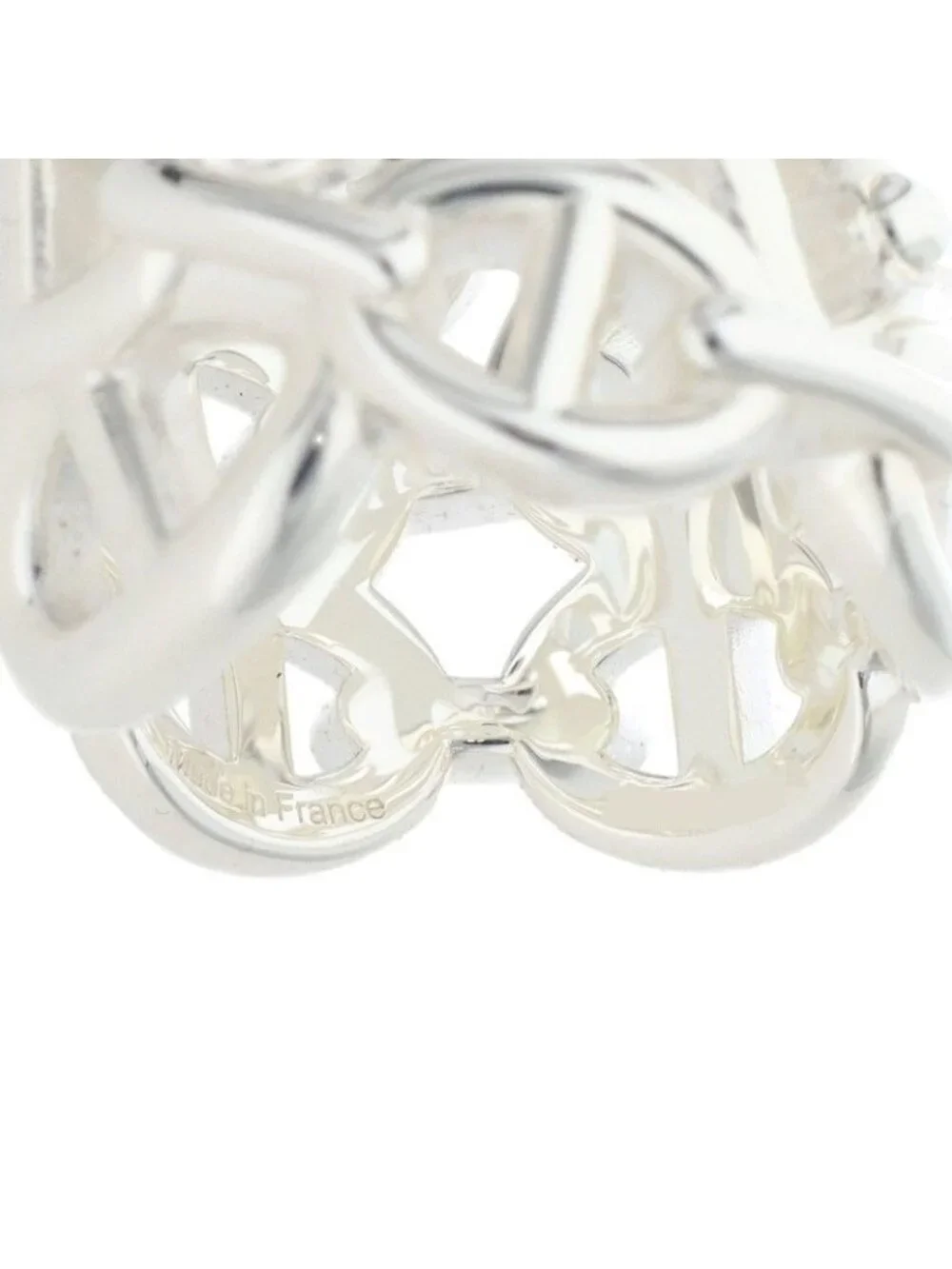 Hermes Chaine D'ancre Enchainee GM Silver Ring